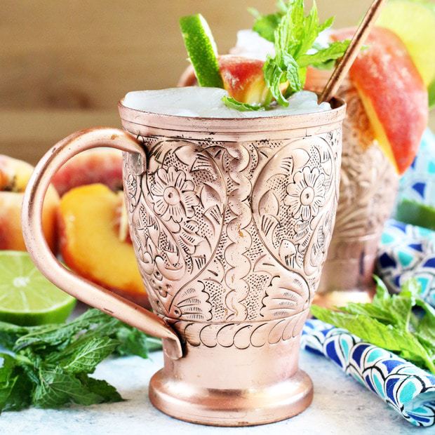 Peach Mint Moscow Mule