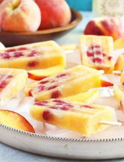 Raspberry Peach Prosecco Popsicles