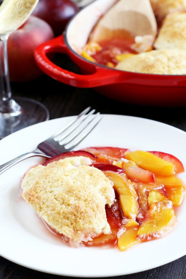 Peach and Plum Cobbler_6883 Cake 'n Knife