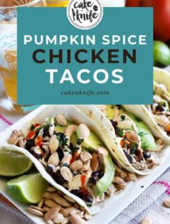 Pumpkin Spice Chicken Tacos Recipe Pinterest Graphic