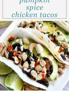 Pumpkin Spice Chicken Tacos Pinterest image