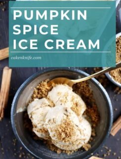 Pumpkin Spice Latte Ice Cream with Gingersnap Crumble Pinterest Graphic