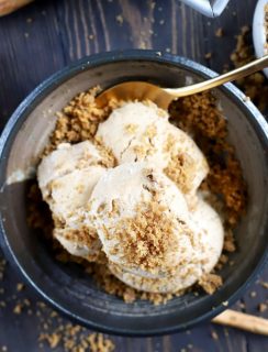 Pumpkin Spice Latte Ice Cream with Gingersnap Crumble