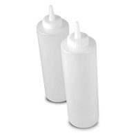 Two Large Clear Squeeze Bottle