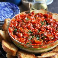 Avocado Ricotta Tomato Pesto Layer Dip