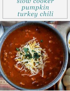 Slow Cooker Pumpkin Turkey Chili Pinterest Image