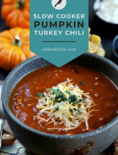 Slow Cooker Pumpkin Turkey Chili Pinterest Graphic