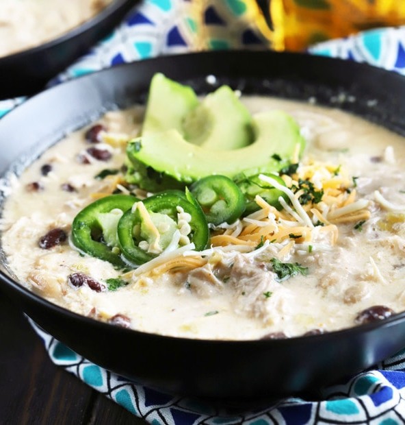 Slow Cooker Creamy White Chicken Chili