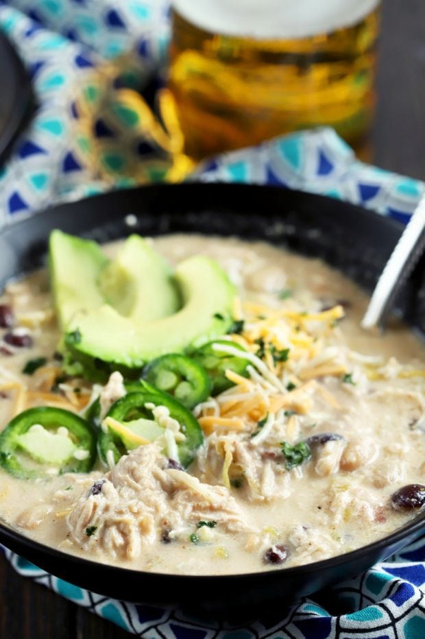 Slow Cooker Creamy White Chicken Chili