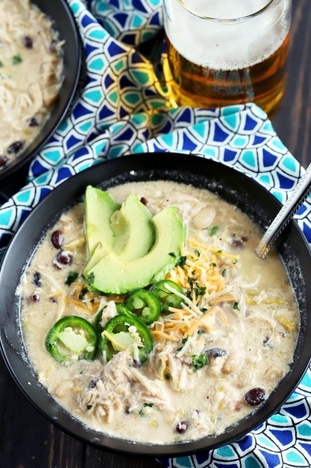 Slow Cooker Creamy White Chicken Chili