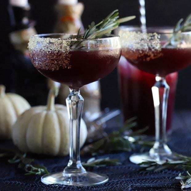 Spooky Pomegranate Mezcal Cocktail square cropped thumbnail image