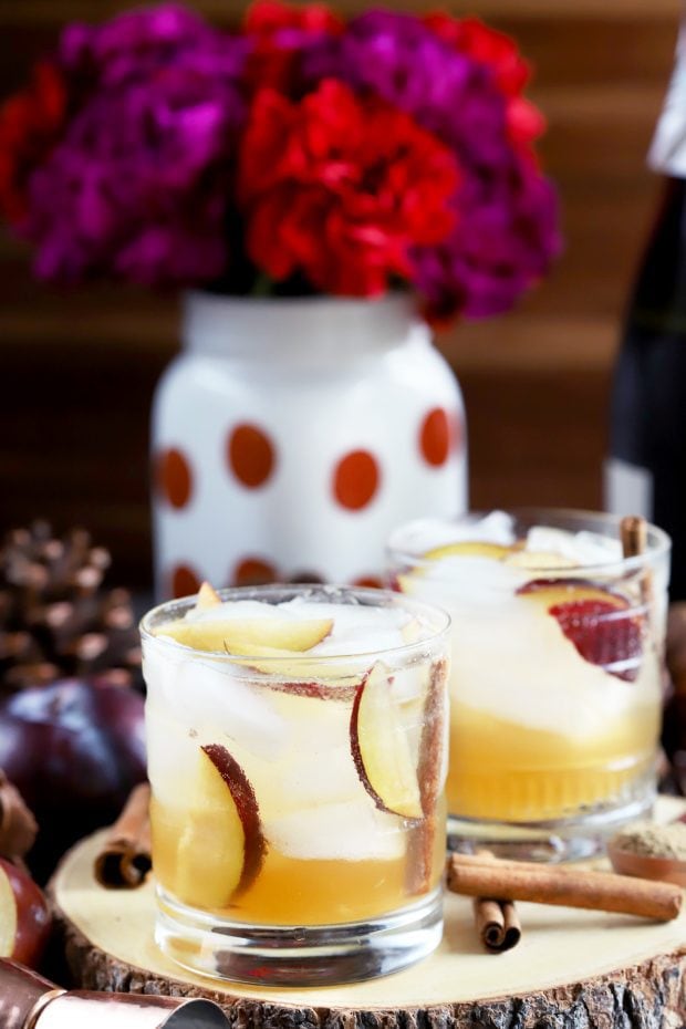 Spiced Plum Smash Cocktail