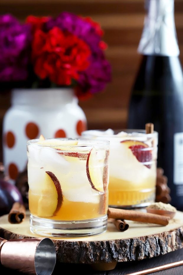 Spiced Plum Smash Cocktail