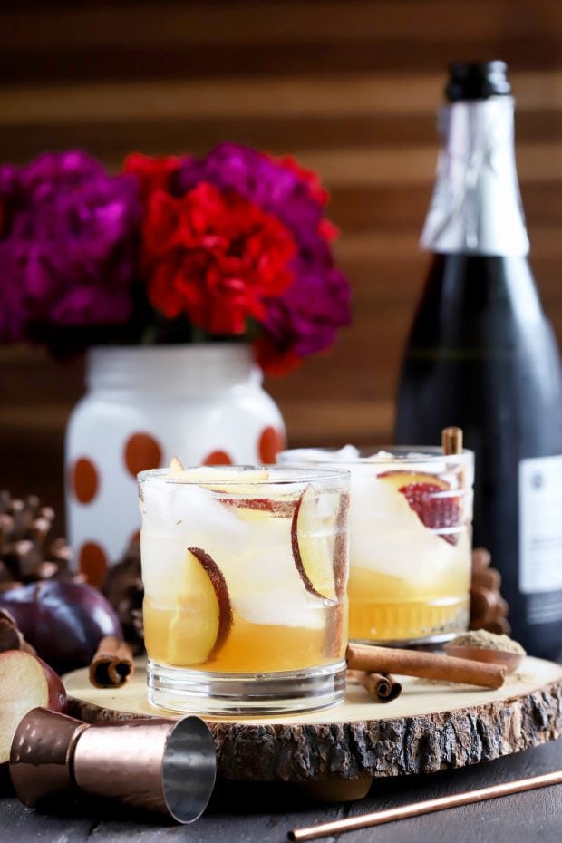 Spiced Plum Smash Cocktail