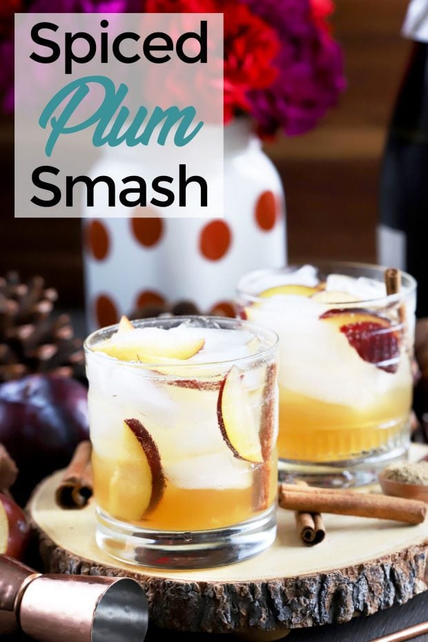 Spiced Plum Smash Cocktail