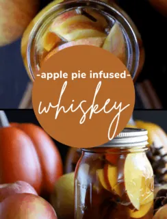 apple pie infused whiskey pinterest graphic