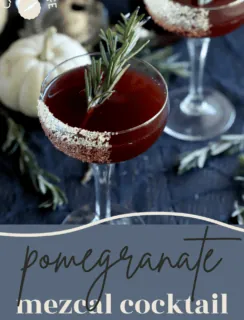 Pomegranate Mezcal Cocktail Pinterest Image