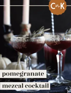 Pomegranate Mezcal Cocktail Pinterest Photo