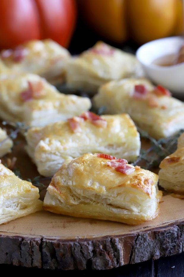 Bite-Sized Baked Bacon Brie Pockets