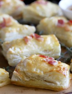 Bite-Sized Baked Bacon Brie Pockets