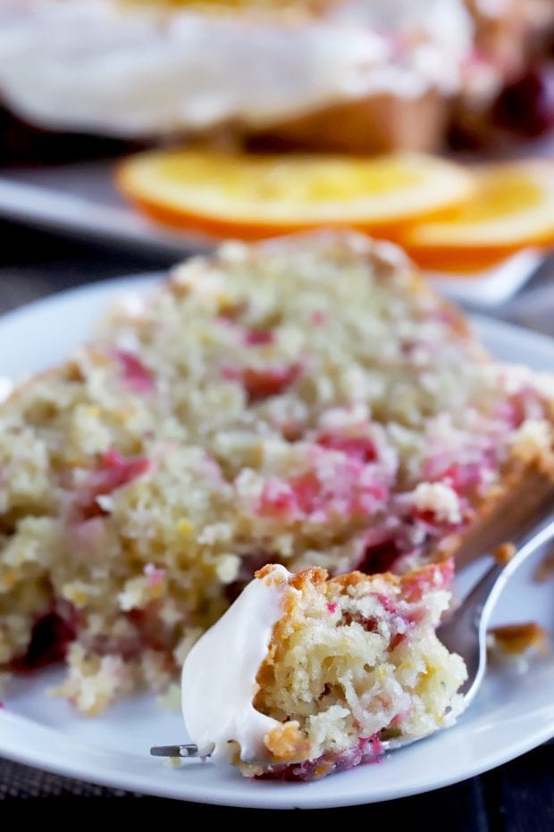 Ginger Cranberry Orange Loaf Cake