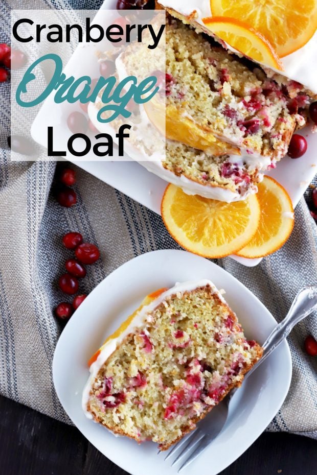 Ginger Cranberry Orange Loaf Cake