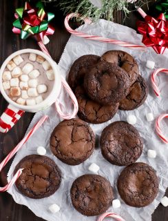 Peppermint Hot Chocolate Cookies