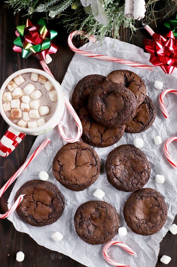 Peppermint Hot Chocolate Cookies