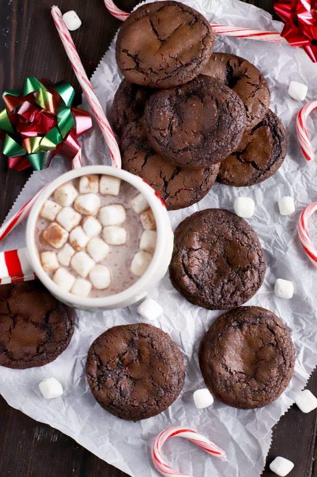 Peppermint Hot Chocolate Cookies