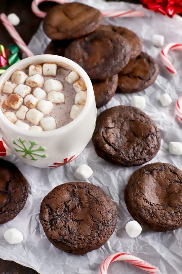 Peppermint Hot Chocolate Cookies