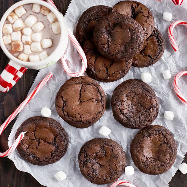 Peppermint Hot Chocolate Cookies