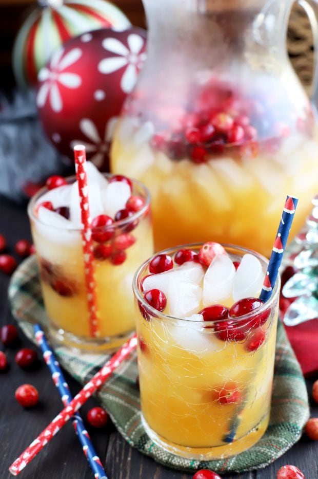 Spiced Tropical Holiday Champagne Punch