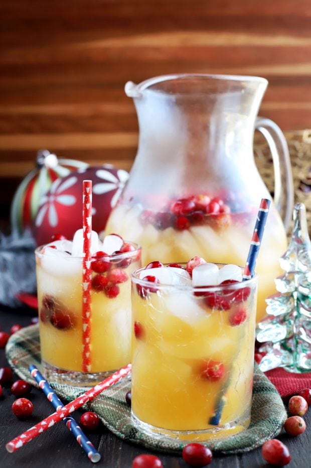 Spiced Tropical Holiday Champagne Punch