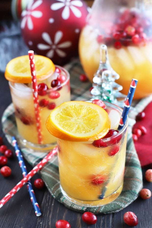 Spiced Tropical Holiday Champagne Punch