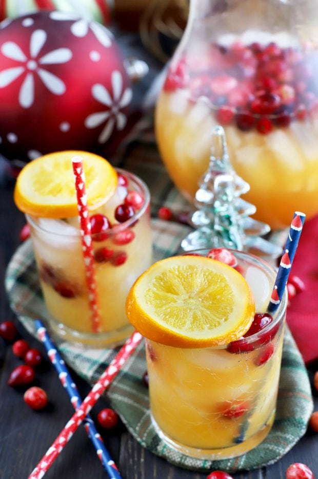 Spiced Tropical Holiday Champagne Punch