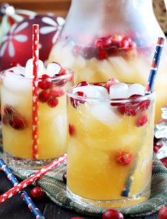 Spiced Tropical Holiday Champagne Punch