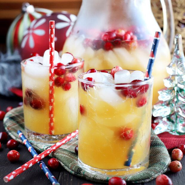 Spiced Tropical Holiday Champagne Punch