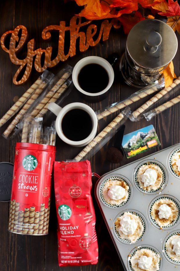 Mini No-Bake Gingerbread Cheesecakes For A Sweet Afternoon Break With Starbucks