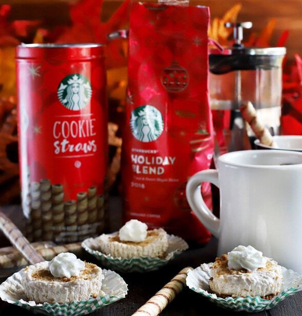 Mini No-Bake Gingerbread Cheesecakes For A Sweet Afternoon Break With Starbucks