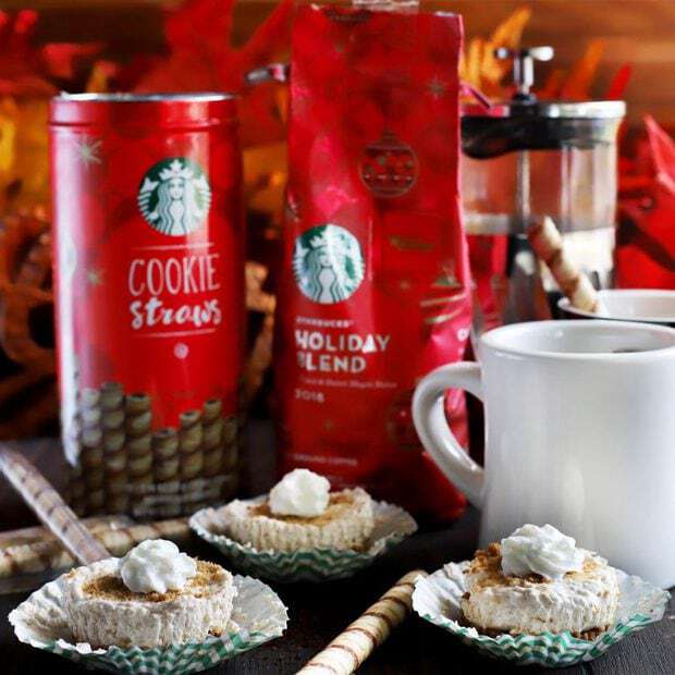 Mini No-Bake Gingerbread Cheesecakes For A Sweet Afternoon Break With Starbucks