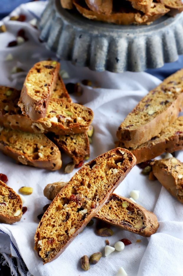 Cranberry Pistachio Avocado Biscotti