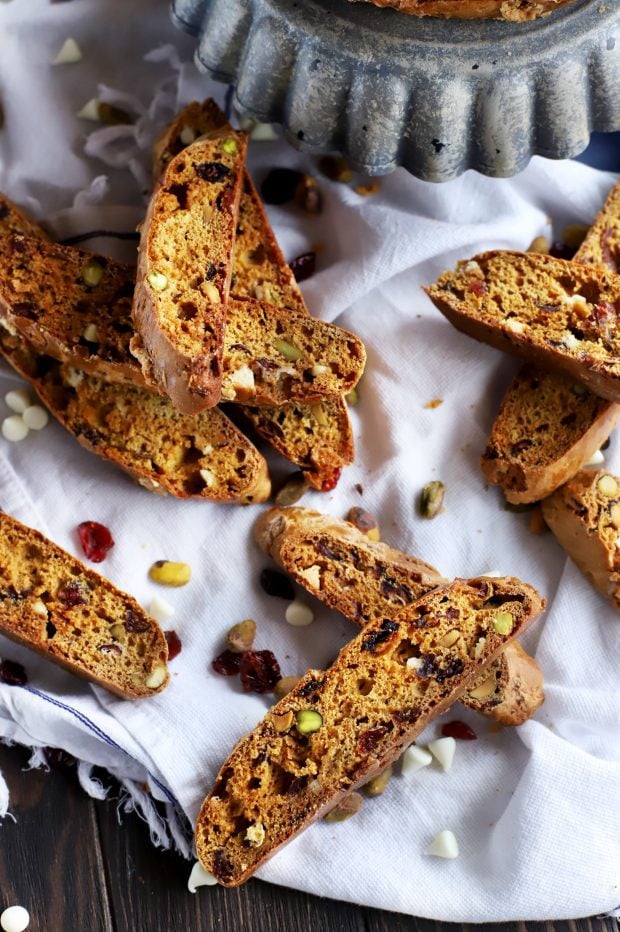 Cranberry Pistachio Avocado Biscotti