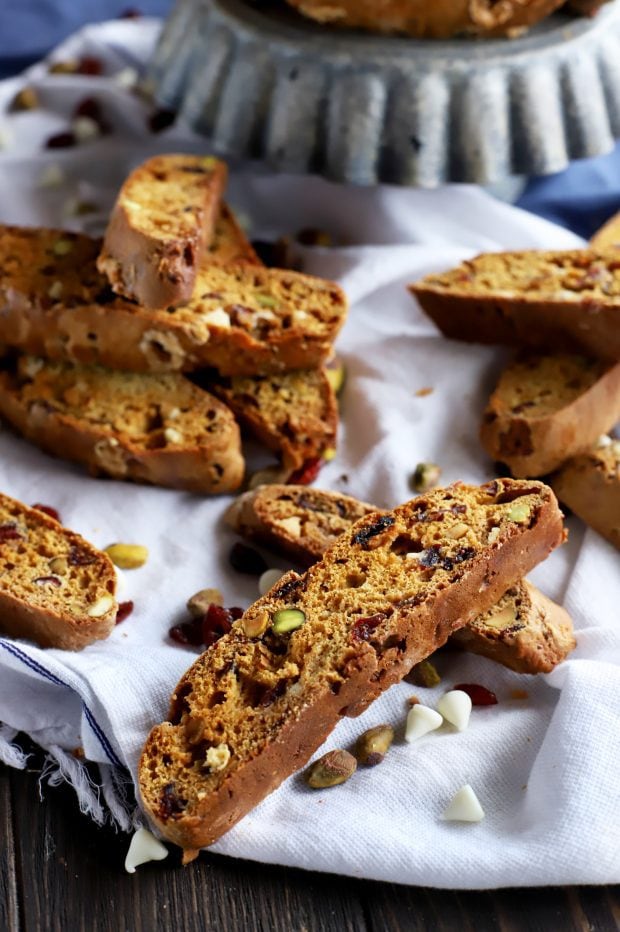 Cranberry Pistachio Avocado Biscotti