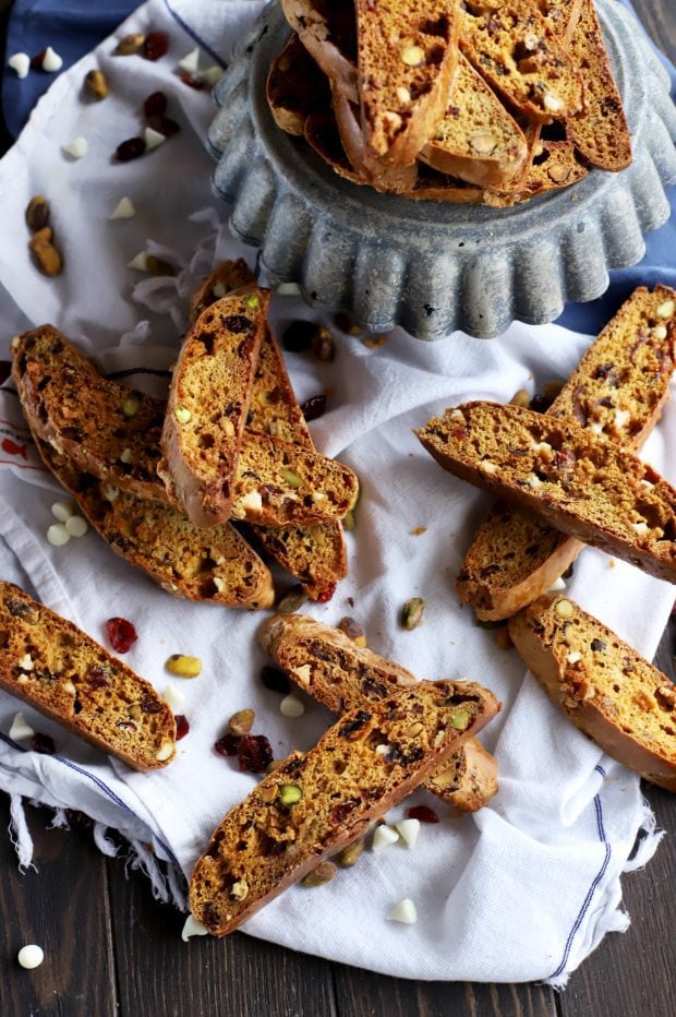 Cranberry Pistachio Avocado Biscotti