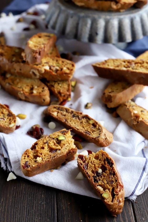 Cranberry Pistachio Avocado Biscotti