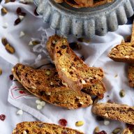 Cranberry Pistachio Avocado Biscotti