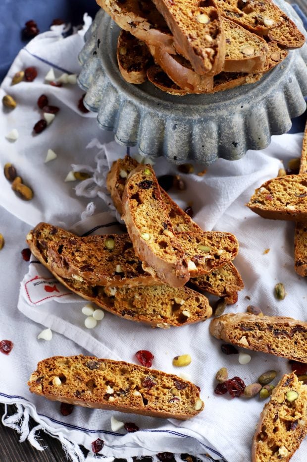 Cranberry Pistachio Avocado Biscotti