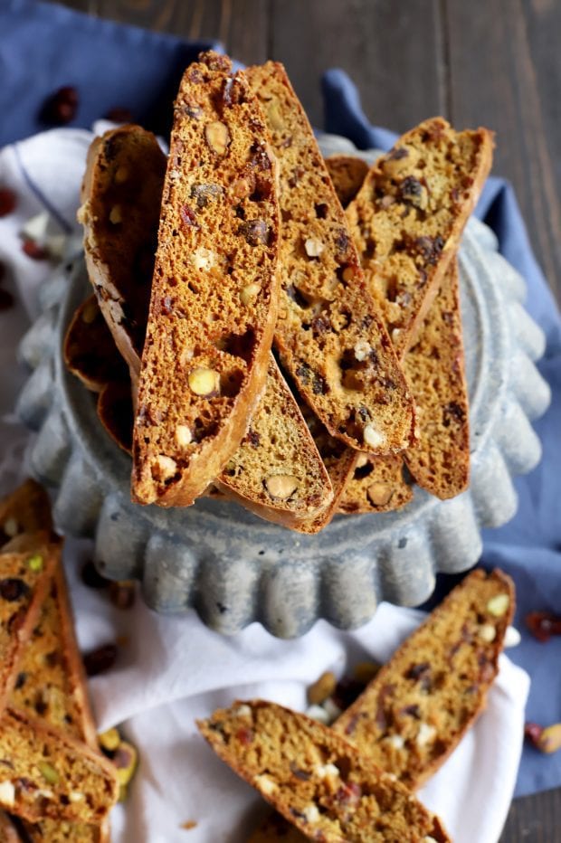 Cranberry Pistachio Avocado Biscotti