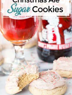 Pinterest Image for Holiday Beer Sugar Cookies