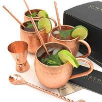 Moscow Mule Mugs Set with Spoon and Jigger